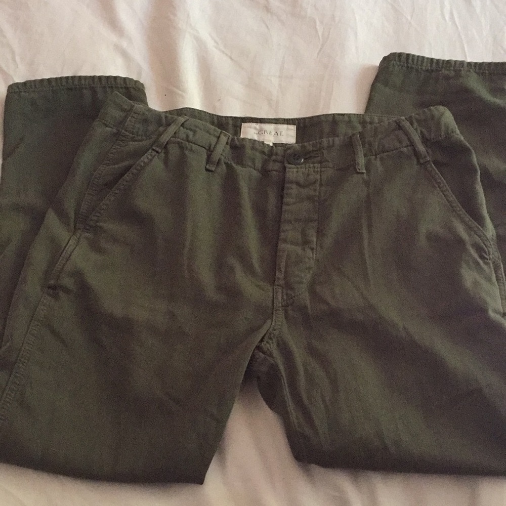 The Great. Olive Green Crop